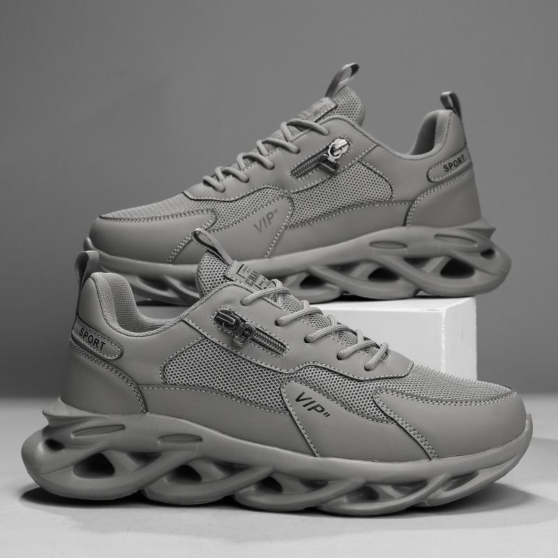 Spring and Autumn New Mesh Breathable Sports Casual Shoes Student Lightweight Shock Absorption Non-slip Mountaineering Non-slip Daddy Shoes