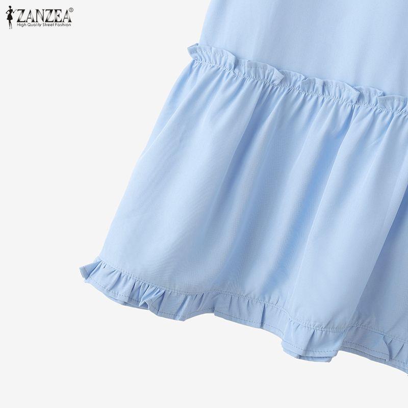 ZANZEA Women Summer Casual Round Neck Sleeveless Tank Tops