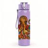 1PC Vintage Octopus Illustration 750ml Color Plastic Sports Water Bottle Leakproof Flip Straw Lid Suitable for Sports Office Home Use