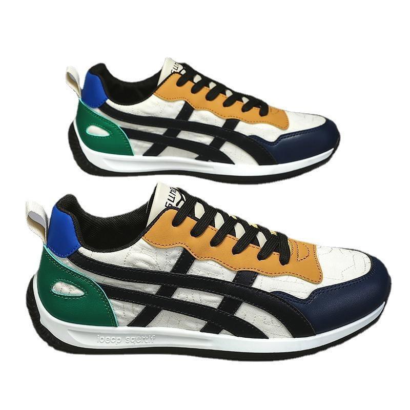 Men's Shoes Fashion Forrest Gump Shoes 2024 New Breathable Flat Bottomed Korean Version Comfort Lace Up Soft Soled Running Shoes