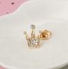 Zhang Songwen Inspired Crystal Brooch: Men's Crown Collar Pin & Shirt Ornament