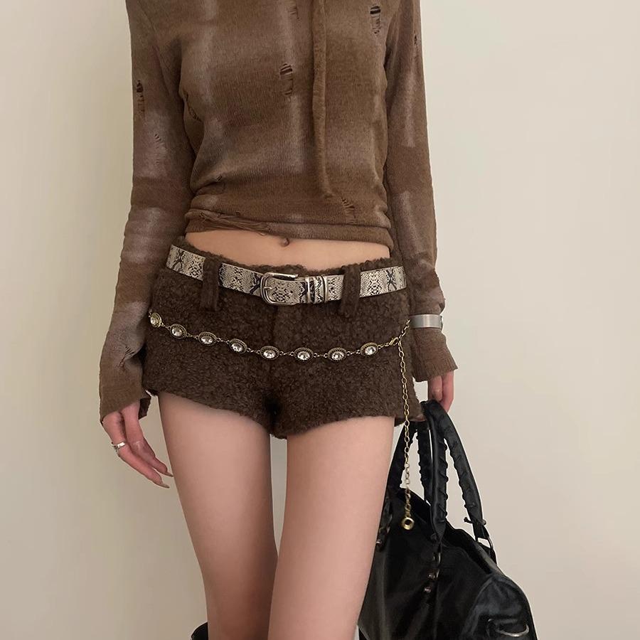 Trendy Leopard Snakeskin Women's Belt: Chic, Thin, Versatile Leather Accessory for a Spicy American Style