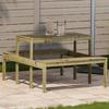 VidaXL Picnic Table, Rectangular Dining Table, Camping Furniture Garden Terrace Patio Outdoor, Modern, Wood 832561