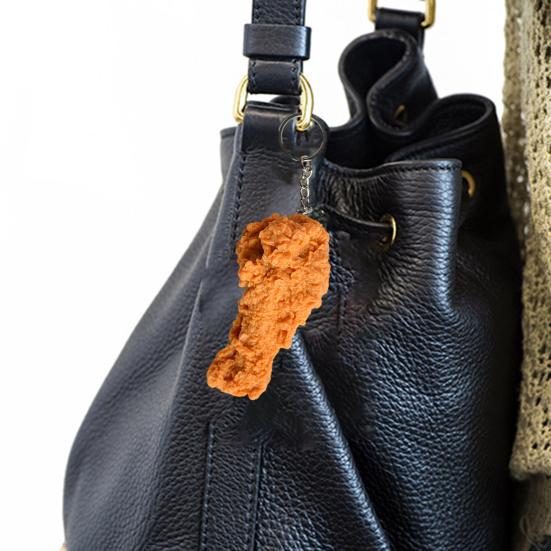 Klíčenka s jídlem Imitace Kuřecí stehno Křídla Kuřecí nugety Přívěsek