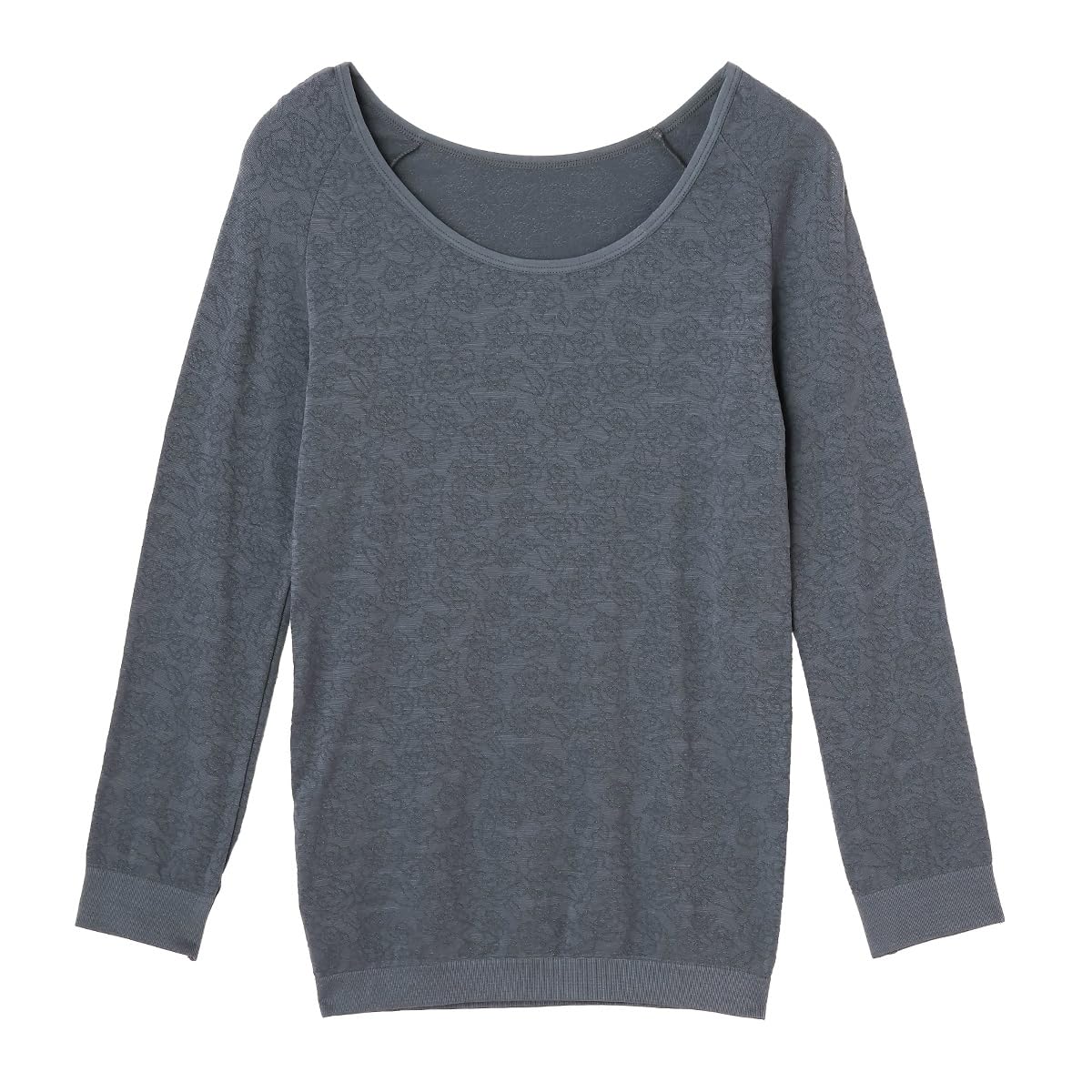 

Atsugi Casual Wearable Line Розовый рукав Теплые городские серые женские колготки, Узор, 3/4 Нижнее белье, U-образный вырез, 48764NS,