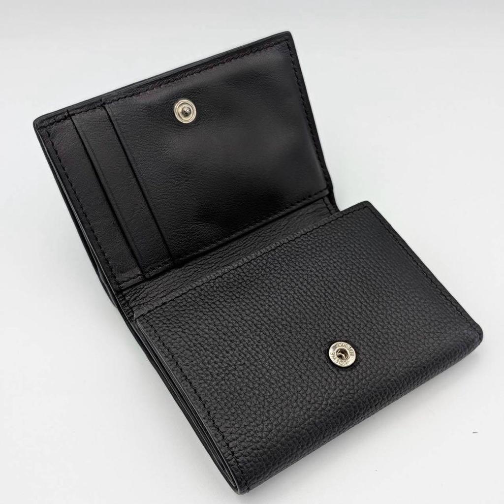 Used LOEWEAnagramTrifold WalletCalfskinTri-fold Wallet