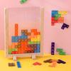 Wooden Tetris 3d Puzzle Blocks For Kids Educational Toy With Brain Development For Early Learning