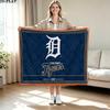 Detroit Tigers Print Flannel Blanket High Quality Warm Comfortable Cover for All Seasons Perfect for Gifts Home Decor