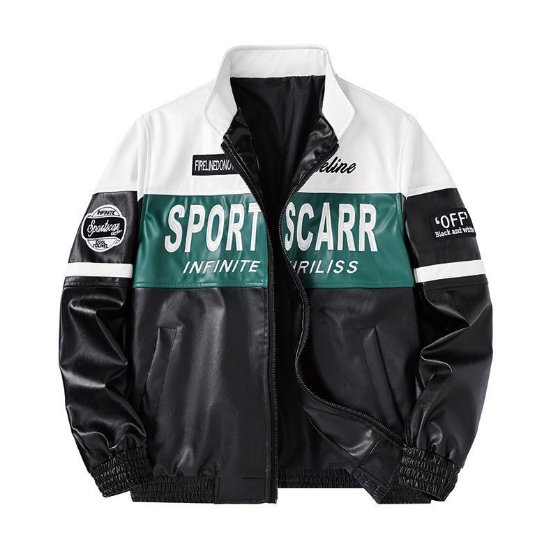 

Осенне-зимняя новая мужская кожаная мотоциклетная куртка из искусственной кожи, свободная уличная брендовая куртка в стиле хип-хоп 4XL