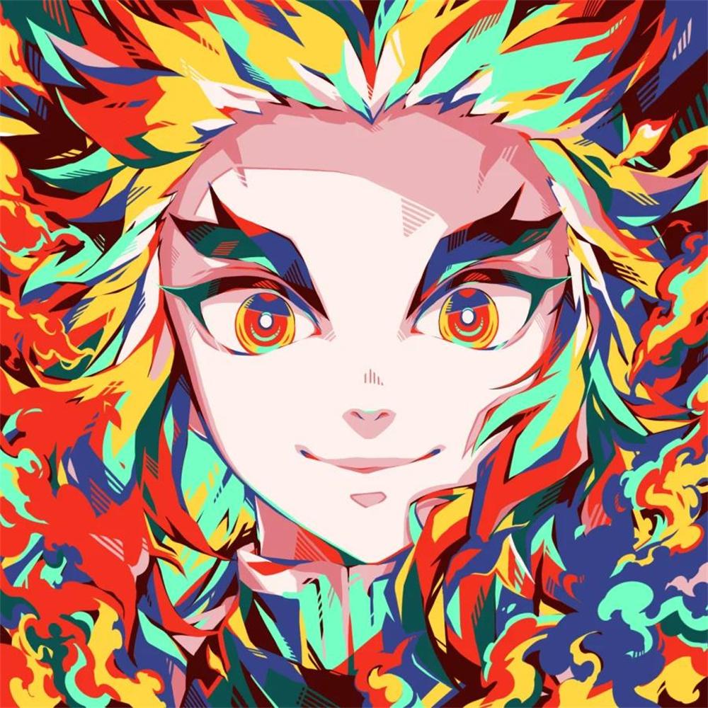 Resin 5D Diamond Painting Cartoon Anime Demon Slayer Embroidery Cross Stitch Kits Art Mosaic Drill Home Decor Gift