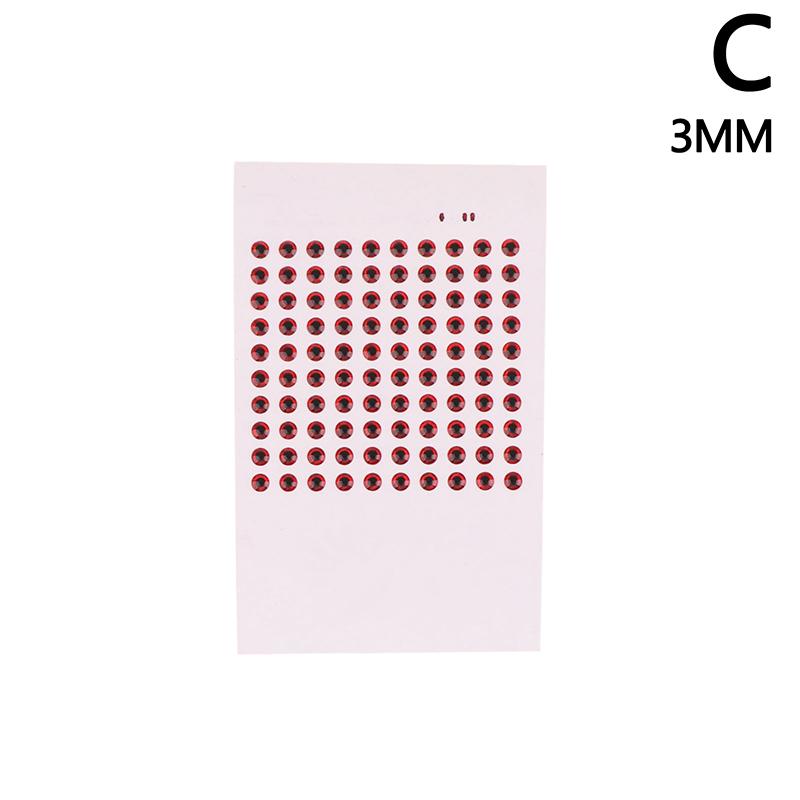 

100 шт., голографические глаза для рыболовных приманок, наклейка на рыболовную приманку 3D 3/4/5/6 мм, искусственные глаза для рыб, наклейка на рыбьи глаза 3MM красный