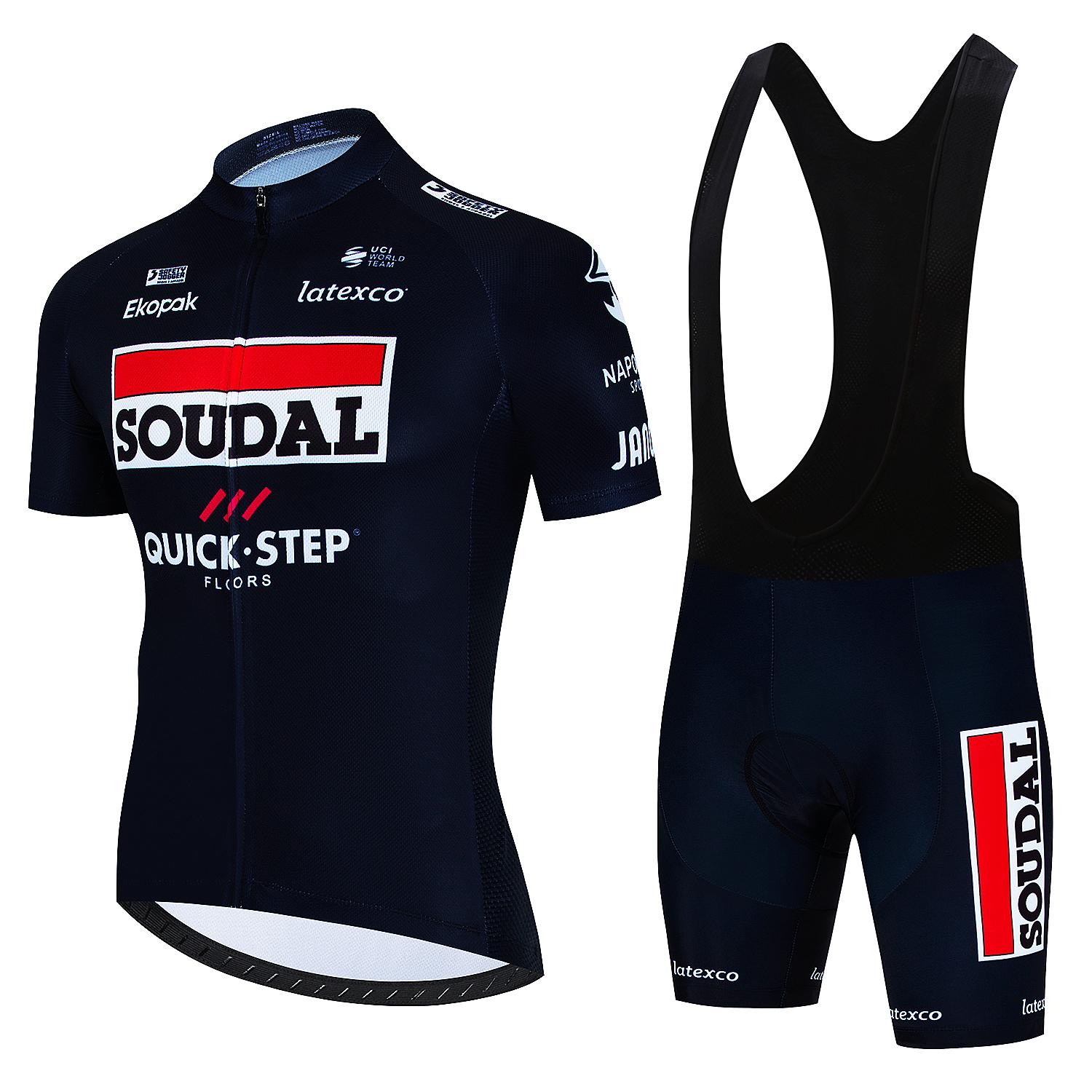 

Мужской комплект одежды для велоспорта SOUDAL Quick Step Clothing 2025 Велосипедная одежда Летняя веломайка Велосипедная куртка Мужские весенние шорты Комбинезон M