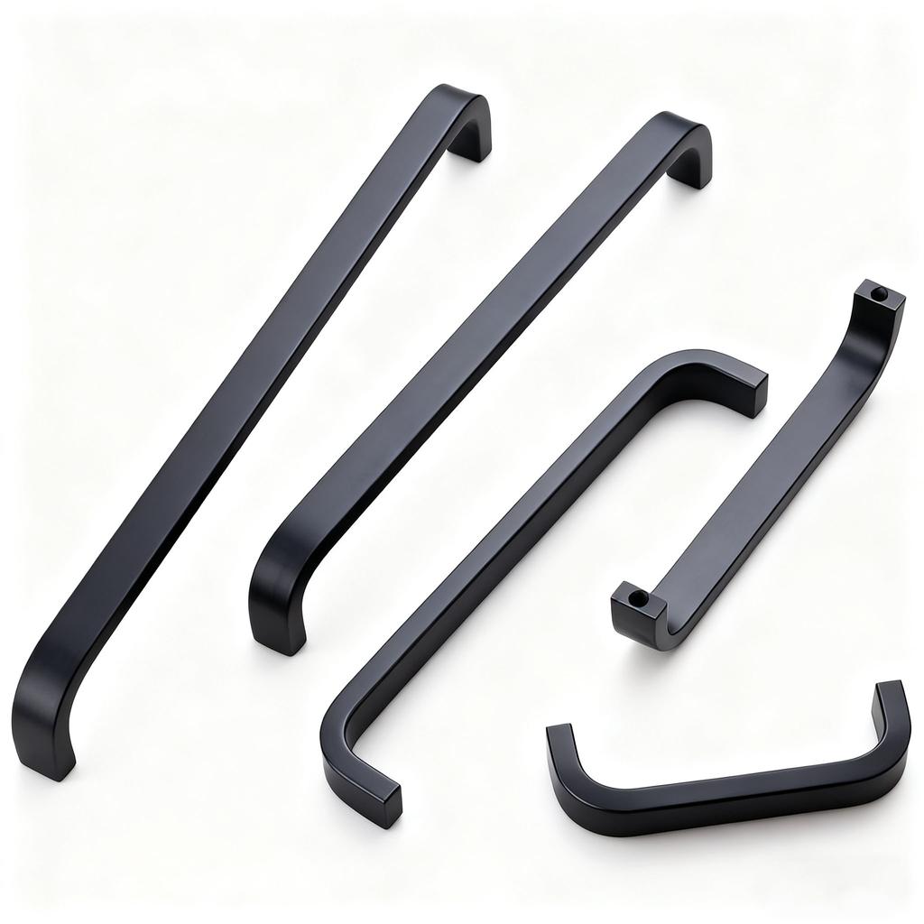 10pcs Arch Style Polished Metal Handles Solid Aluminum Alloy Cabinet Door Drawer Pulls Modern Simple for Furniture Hardware