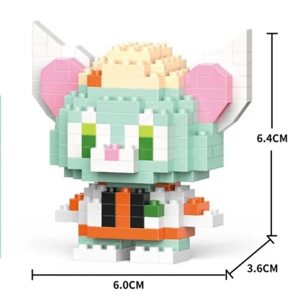 Disney Anime Princess Building Blocks Stitch Mickey Mouse mini Action toy Figures Blocks Toys Bricks Assemble Toys Kids Gifts