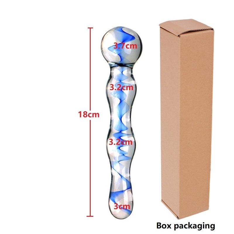 Glass Crystal Dildo Anal Plug Lesbian Sex Toy Vaginal Clitoral Stimulation Stick Smooth Sex Product For Female Masturbation