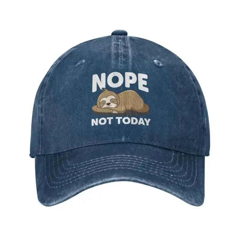 Custom Cotton Nope Not Today Lazy Sloth Baseball Cap Sun Protection Men Women s Adjustable Dad Hat Summer Adjustable
