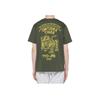 ONITSUKA TIGER Letter Print Animal Pattern Comfortable Breathable Round Neck Short Sleeve T-Shirt Unisex Tops Green 2183B150-300