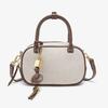 Mini Borsa a Tracolla con Impunture per Donna Design Lussuoso Vintage Colore Solido Tracolla Larga Piccola Spallina Borsa a Mano