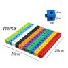 100Pcs/Set 2x2x2CM Square Cube Shape Building Blocks Educational Toys For Children Kids DIY Assembling Blocks Bricks Model Toys