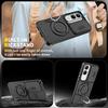 KEYSION 360° Ring Stand Phone Case for VIVO V40 SE 80W V40 Lite Slide Camera Protection Magnetic Shockproof Cover for VIVO Y200 5G