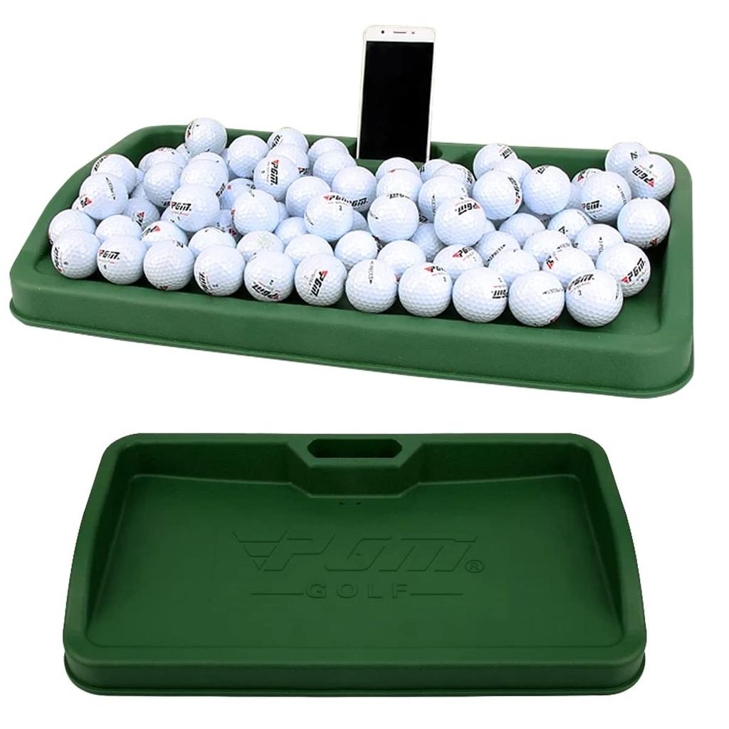 Golf ball tray storage case [can store up to 100 balls] For video shooting apps, elastic, soft rubber, comes with a smartphone stand, perfect for