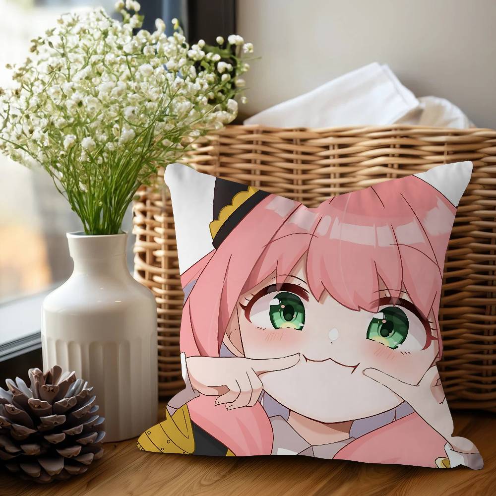 

Anime Anya Cushion Cover Pillow Cover Decor Pillowcase Printed Cushion Case For Couch 16x16Inch