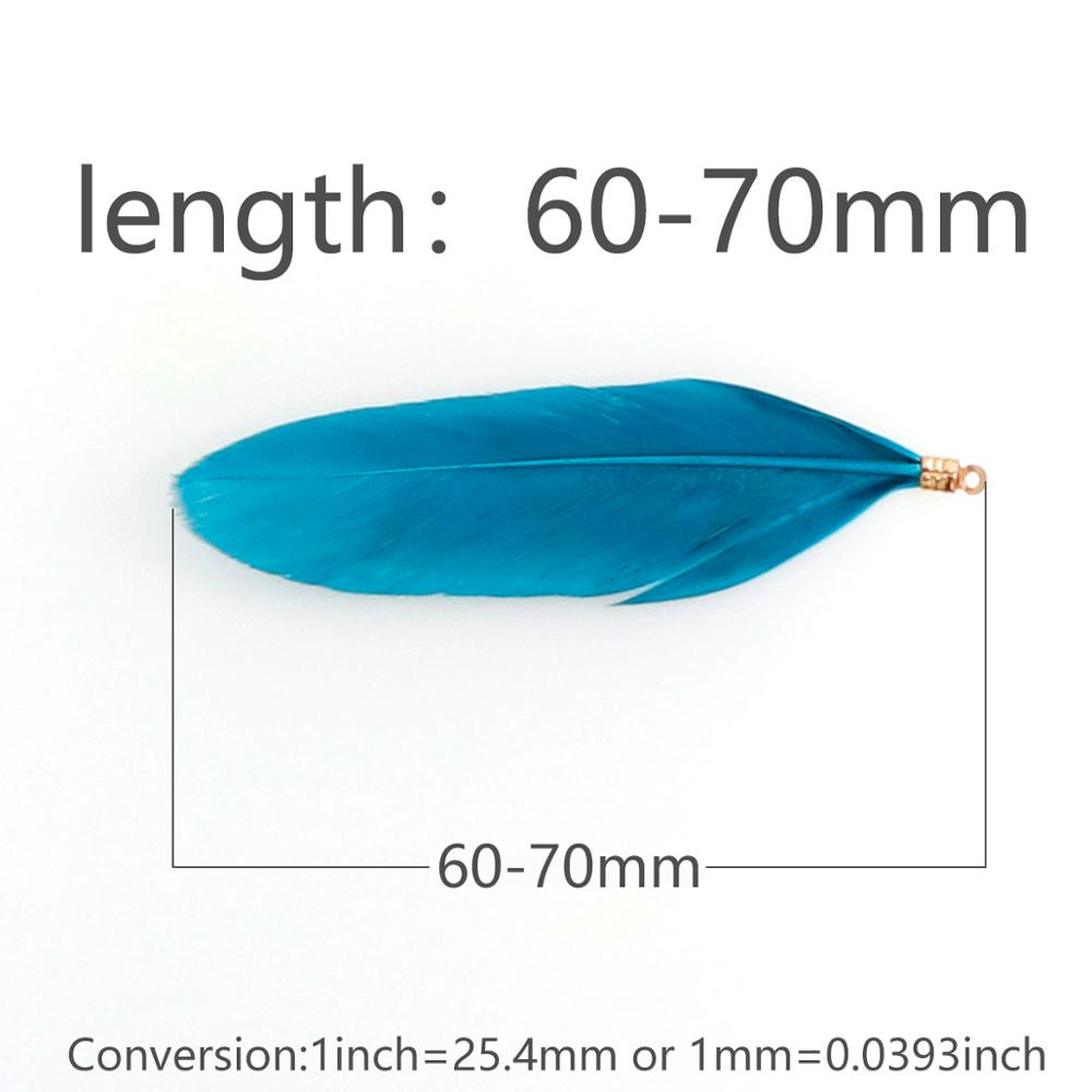 20 stk/pose 17 farger Naturlig gåsefjær Charms Anheng Ørepynt Charms For Diy Halskjede Armbånd Smykker Making 60 -70cm