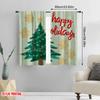 2pcs,2D plane printing Curtains Buffalo Plaid and Tree Versatile Fabric (without rod) Decorations Outdoor Perfect for Bedroom,