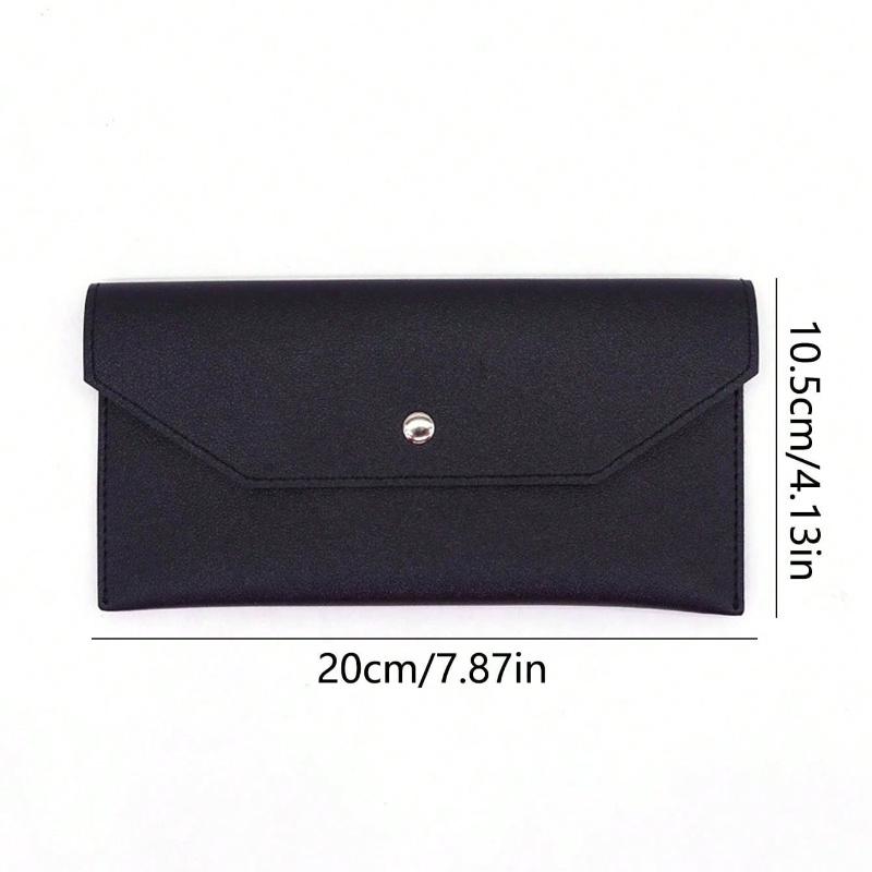 1PC womens wallet Reusable money clip wallet Cash bank card envelope storage bag with card slot Portable leather wallet men