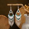 Silver Long Tassel Earrings Bohemia Bohemia Drop Earring Classic Ethnic Style Dangle Earring  Women