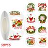 Merry Christmas Stickers Self-adhesive Christmas Tree Santa Claus Seal Labels Holiday Stickers For Gift Sealing Christmas Decor