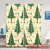 2pcs,Curtains Christmas Trees Garland Holiday Season (3) Fashionable Chic Curtains Polyester Curtains Decorations Inside