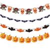 Halloween Shopping Mall School Party Arrangement Skull Pumpkin Bat Flag Latte Flower Custom Style