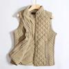 Women Autumn/winter Slim Stand Collar Sleeveless Zipper Jacket Quilted Thicken Warm Vest  Female Short Casual Jacket Tops