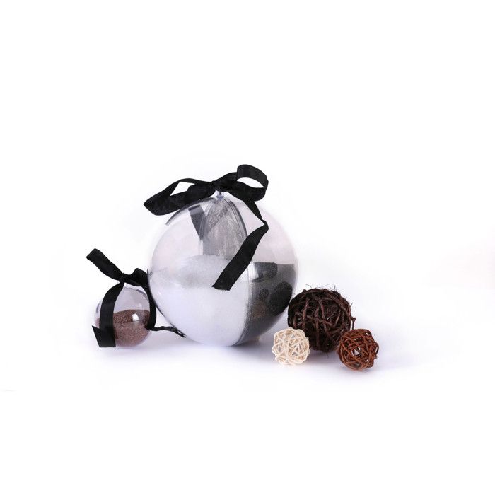 Boule en plastique cristal Divisible en 2 parties 6 cm