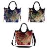 Handmade Retro Peacock Embroidery Bag with Zipper Woman Handbag Shoulder Bag