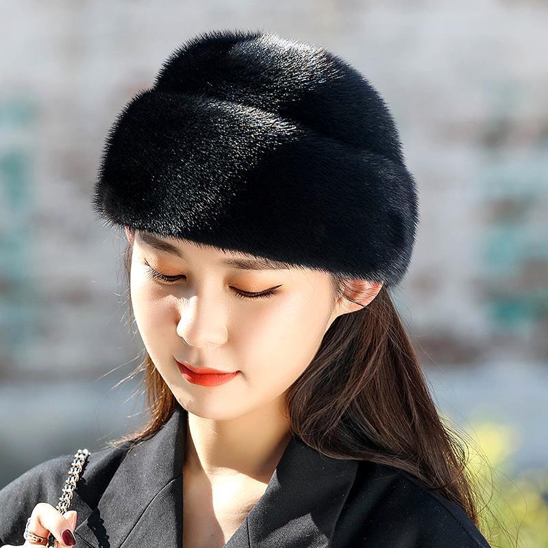 Women's Hat Faux Mink Fur Hat - Versatile Autumn Winter Earflap Beanie for Women - Warm Stylish