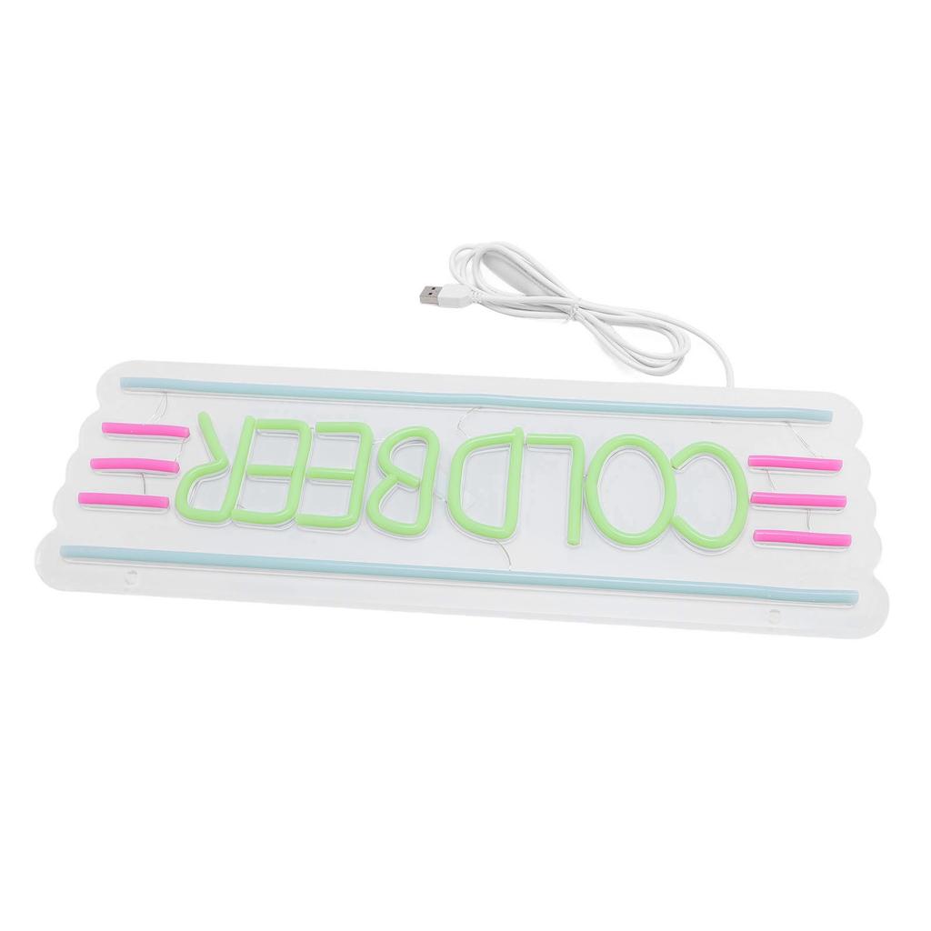 Cold Beer LED Neon Sign Dimmable Hangable Cold Beer Neon Light Sign for Bar Pub Home Decor