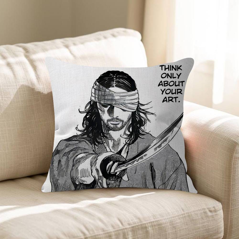 Japanese Comics Vagabond Pillow Cover For Bedroom Room And Living Room Sofa Decorative Cushion Cover
