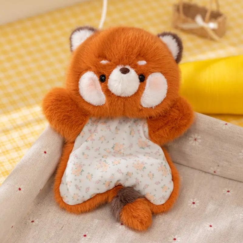 Raccoon Plush Toy Kawaii Fluffly Siamese Cat Soothing Bean Bag Cartoon Stuffed Fox Keychain Healing Pinch Decor Christmas Gift
