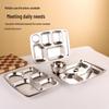 Stainless Steel Divided School Cafeteria Meal Tray