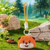 Portachiavi Ciondolo Peluche Yousheng, Peluche Morbido con Imbottitura Design Lucertola Castoro, Regalo di Compleanno Accessorio da Collezione