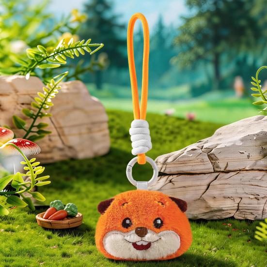 Portachiavi Ciondolo Peluche Yousheng, Peluche Morbido con Imbottitura Design Lucertola Castoro, Regalo di Compleanno Accessorio da Collezione