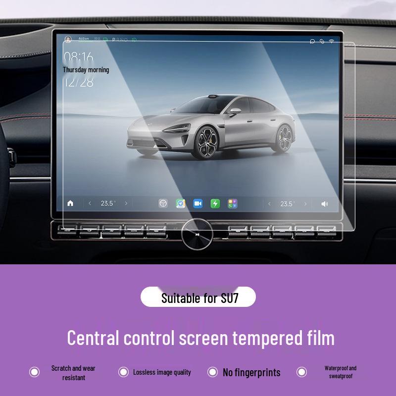 Tempered Glass for Xiaomi SU7 Central Control Screen, Display, and Dashboard - Interior Protective Film.