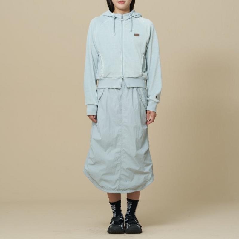 Reversible Velvet Skirt Dark Mint