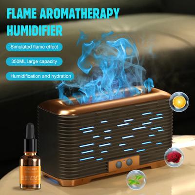 3D Mute Flame Difuzér Usb Parfémový Flame zvlhčovač Časovaný výpadek proudu Ultrazvukový zvlhčovač vzduchu Aroma difuzér pro domácí ložnici