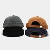 Corduroy Brimless Cap for Men Women Adjustable Landlord Hat Retro Beanie Docker Caps Unisex Hip Hop Hats Streetwear Melon Hat