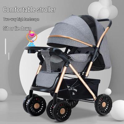 Leichter faltbarer Kinderwagen mit stoßdämpfenden Rädern zum Sitzen und Liegen