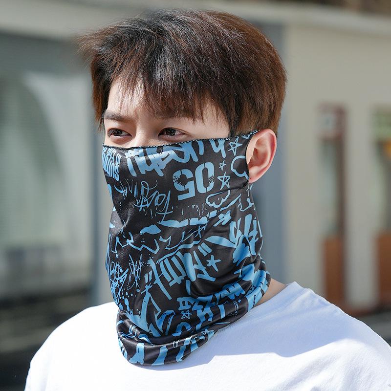 Unisex UV Protection Breathable Face Mask & Neck Gaiter with Ear Loops for Summer Cycling