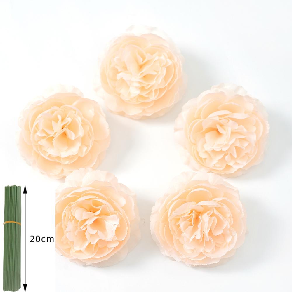 5/10 Stück Rose Künstliche Blumenstrauß Seide Kunstblume für Heimdeko Garten Hochzeit Braut Dekoration Outdoor Vase Ornament